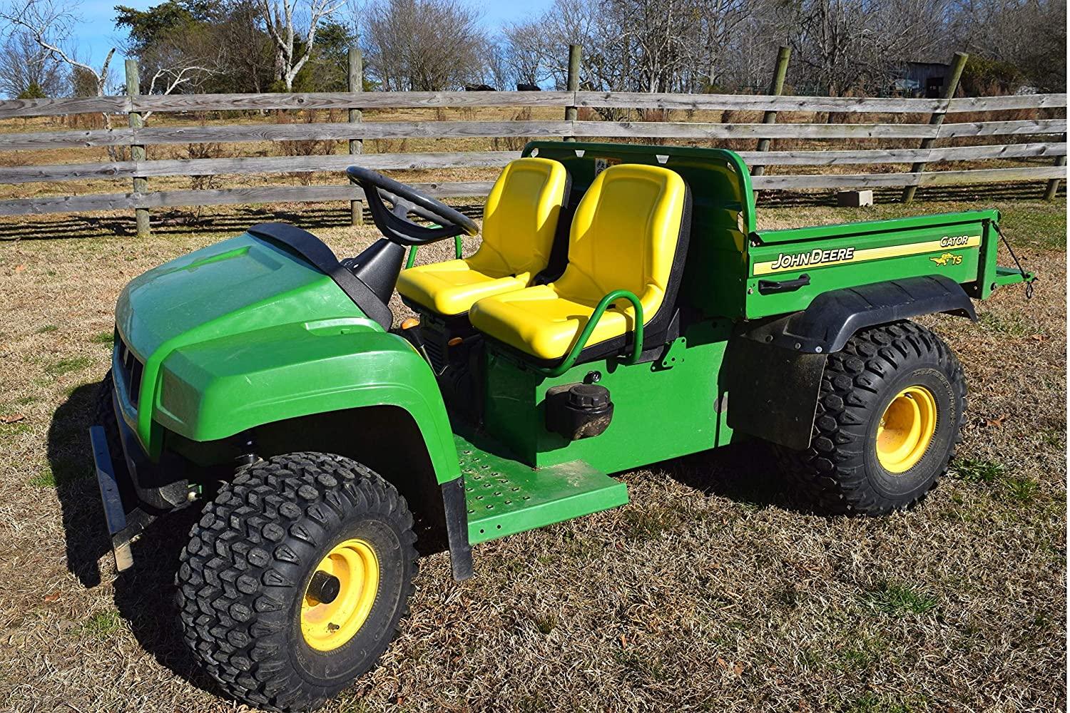 SEDILI TRAC (2 posti) Sedile giallo per John Deere Gator CS TS TX 4X2 AM133476 – Sedili con schienale alto (stesso giorno)