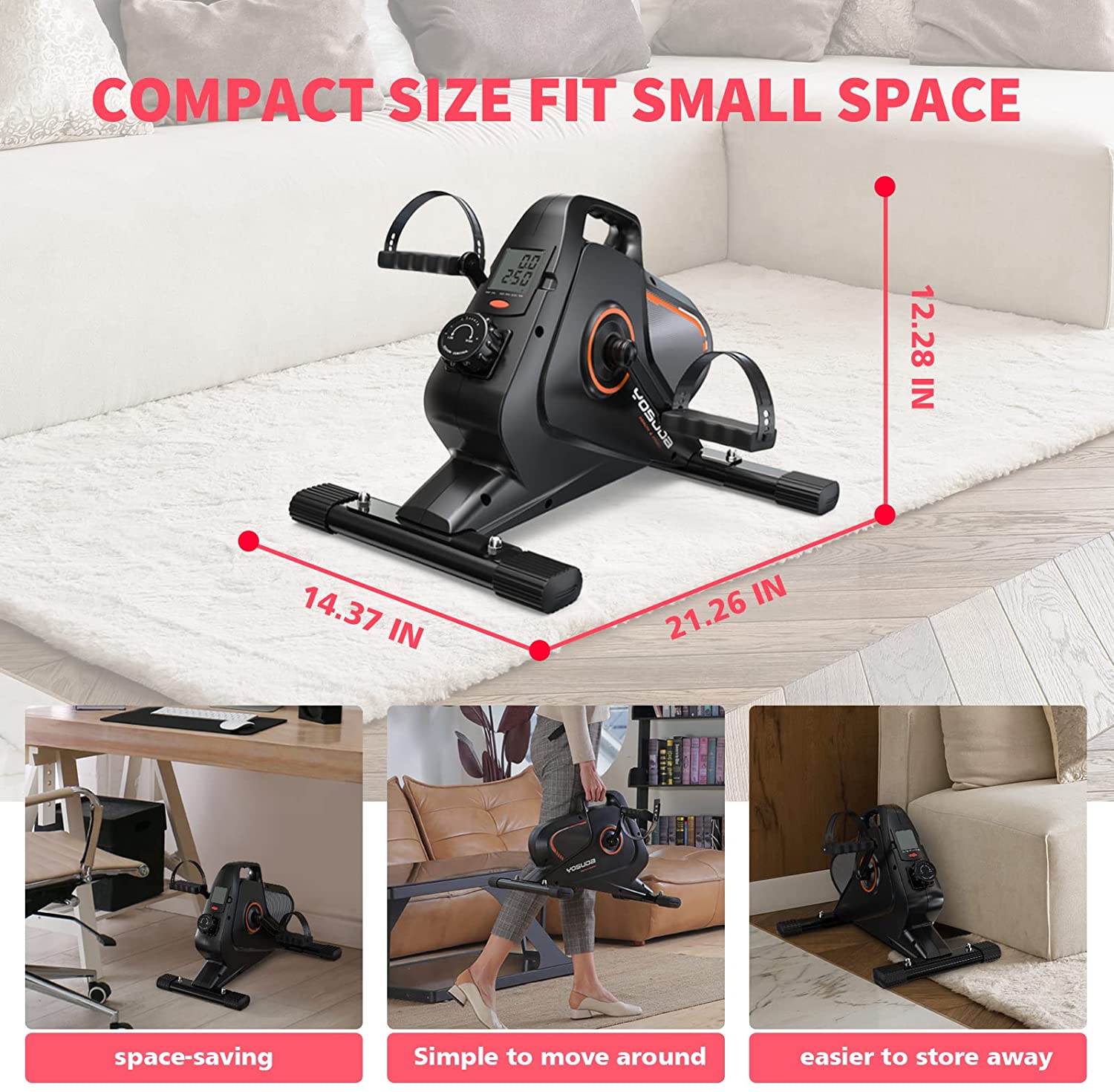 YOSUDA Under Desk Bike Pedal Exerciser
