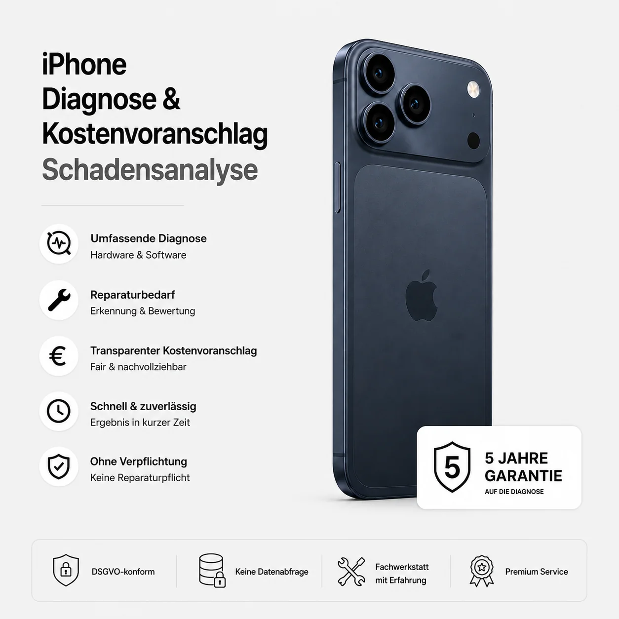 iPhone Diagnose & Kostenvoranschlag
