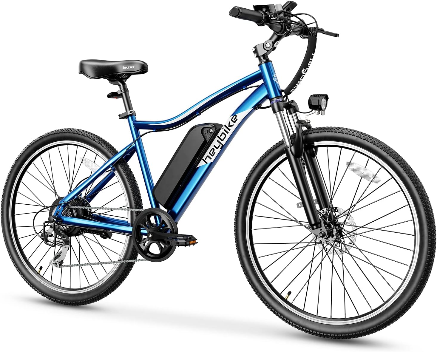 Heybike Race Max Electric Bike for Adults with 750W Peak Motor, 28mph Max Speed, 600WH Removable Battery Ebike, 27.5 Electric Mountain Bike with 7-Speed and Front Suspension