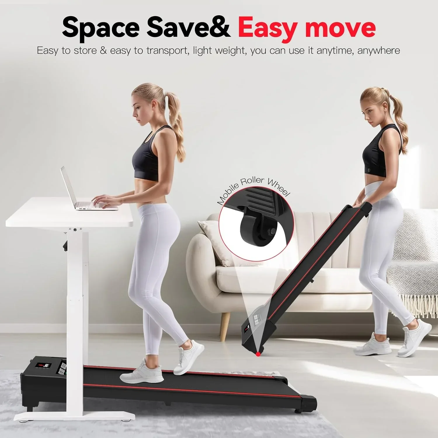 Sperax Walking Vibration Pad with APP 3 in 1 Under Desk Treadmill Walking Treadmill Pad