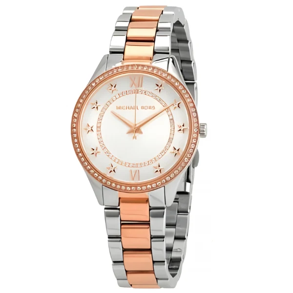 Michael Kors Runway White Dial Tow Tone Women's Watch - MK4483