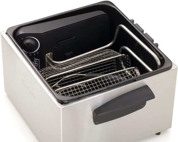 05466 Stainless Steel Dual Basket Pro Fry Immersion Element Deep Fryer