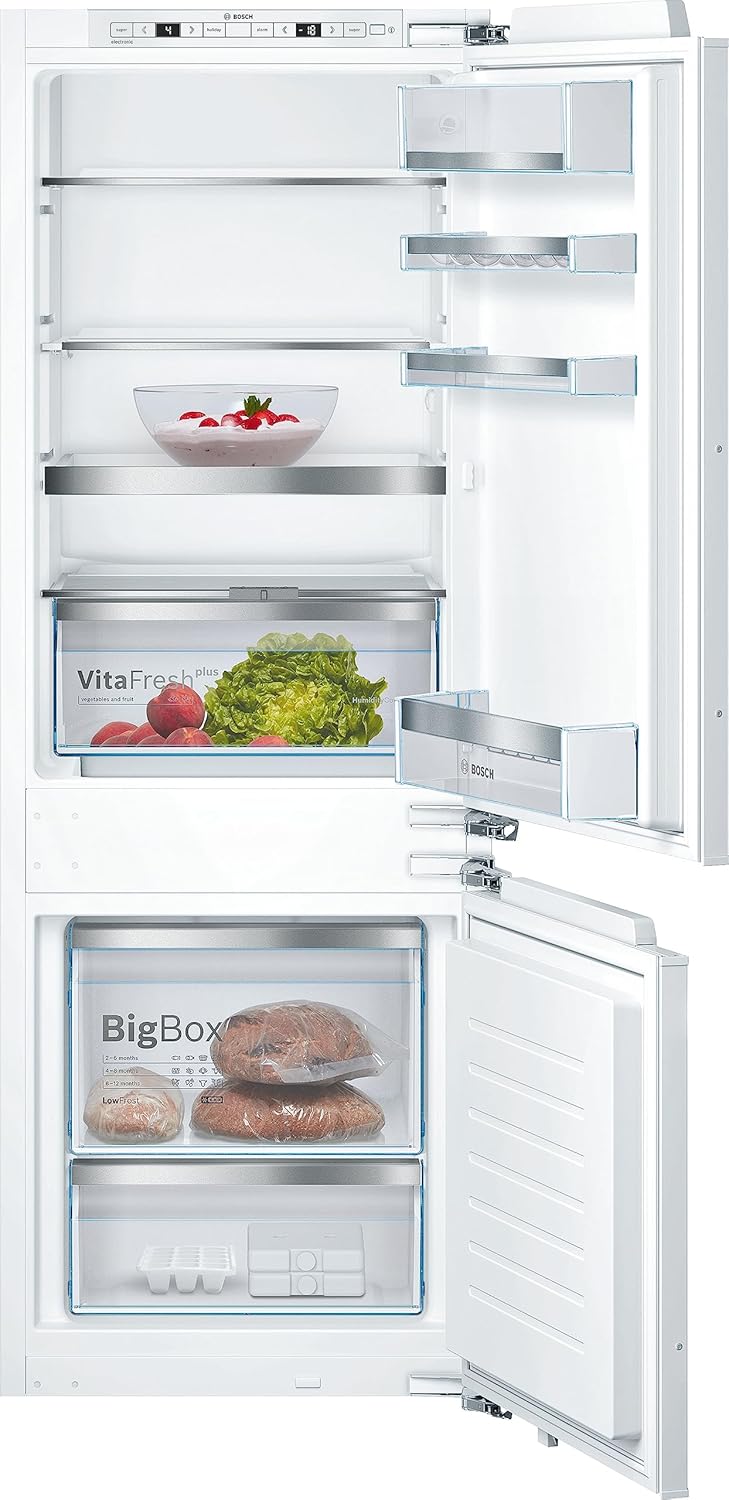Bosch KGN36NWEA Serie 2 Kühl-Gefrier-Kombination, 186 x 60 cm, 215 L Kühlen & 87 L Gefrieren, NoFrost nie wieder abtauen, LED-Beleuchtung gleichmäßige Ausleuchtung