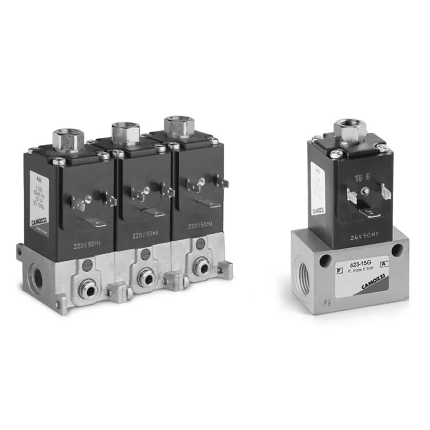 Camozzi 638-150-A64 - Dir.Solenoid Valve 3 Way Nc 1/8 Body 48Vdc