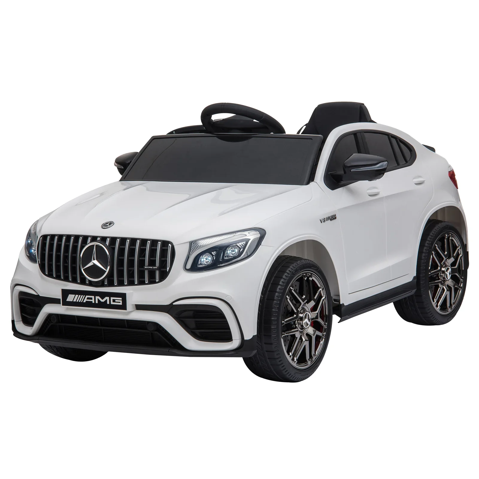 HOMCOM Kinder Elektroauto Mercedes-Benz mit Fernbedienung & Sicherheitsgurt Wei?