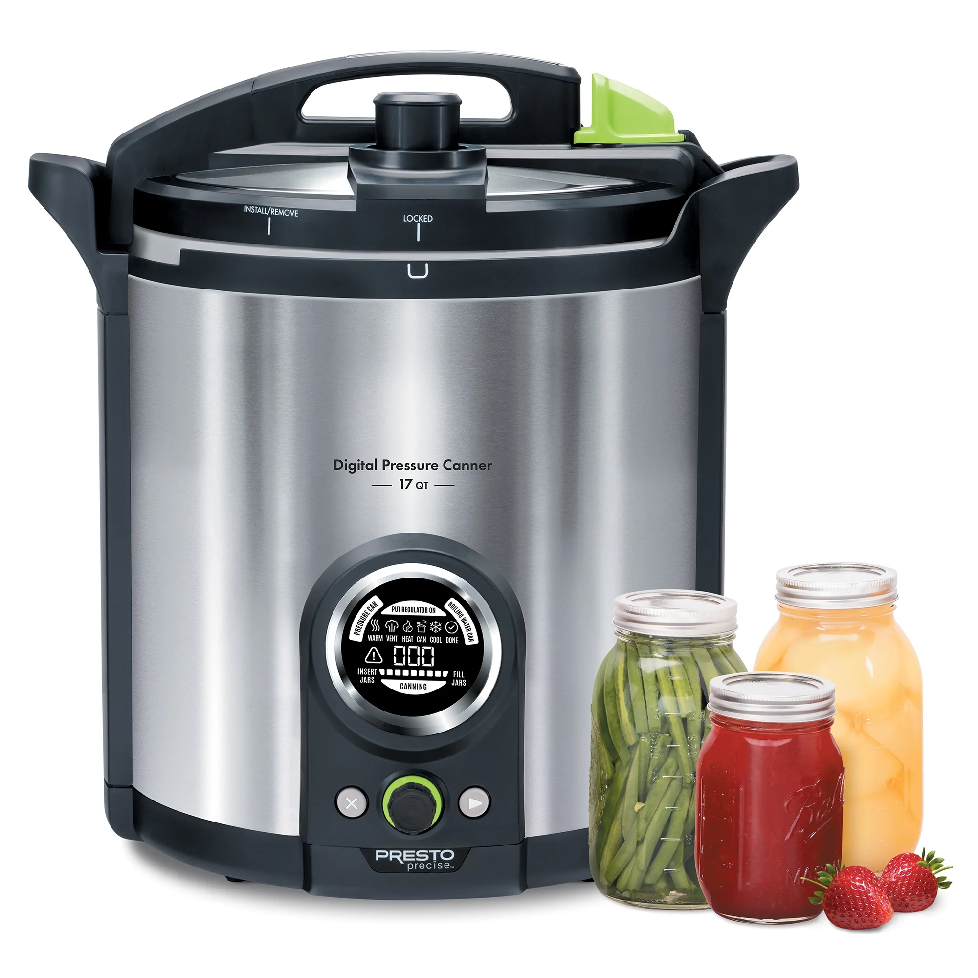 Presto Precise 02152 17 Qt Stainless Steel Electric Pressure Canner, Silver