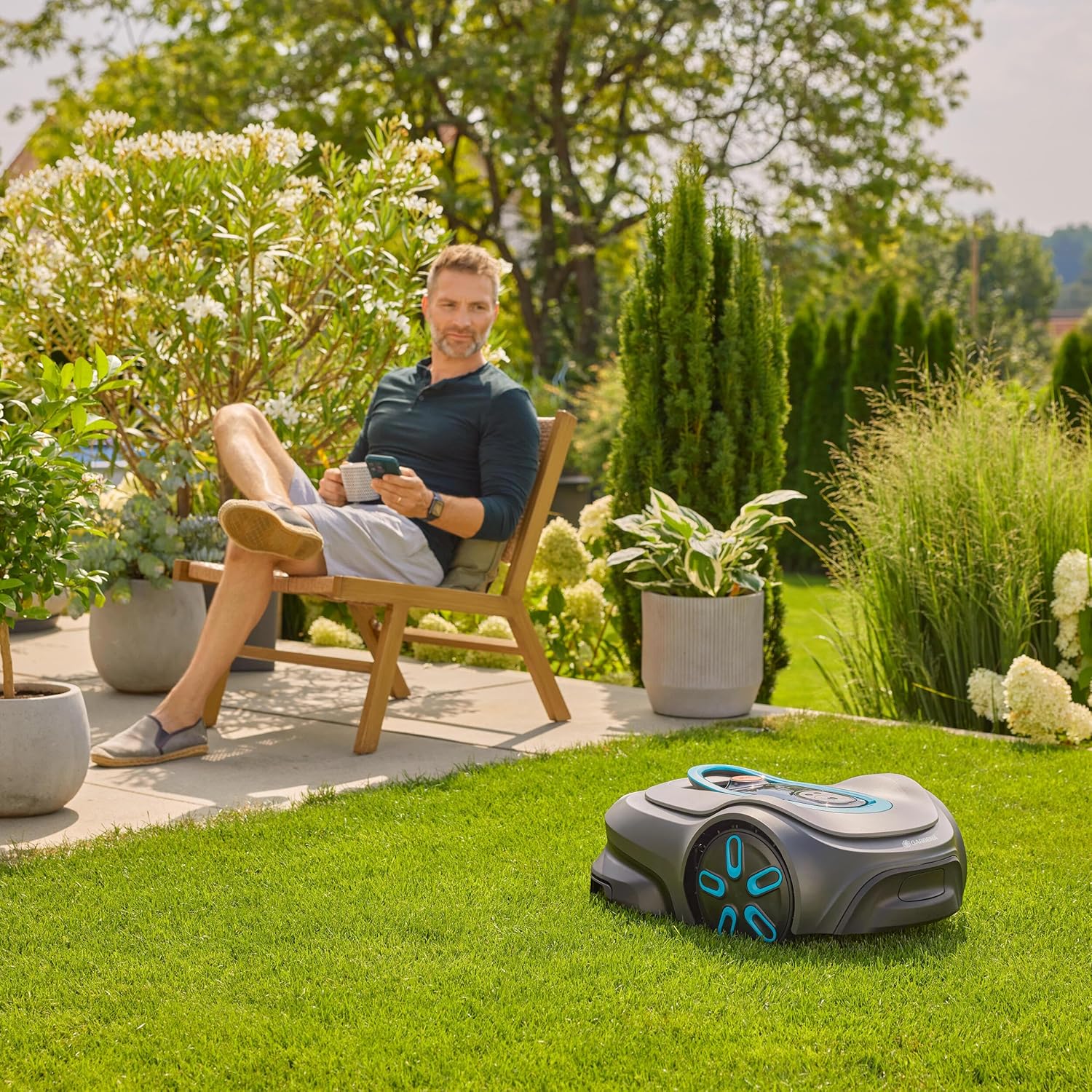 Gardena smart SILENO pro 600 m² Mähroboter, für Rasenflächen bis 600 m², LONA Intelligence, Trim-to-Edge, DuoConnect, leiser Betrieb, intelligenter Mäher mit App Steuerung (19802-20)