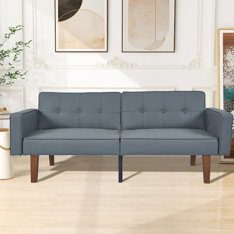 Convertible Memory Foam Futon Sofa Bed - Foldable Daybed Loveseat Sleeper