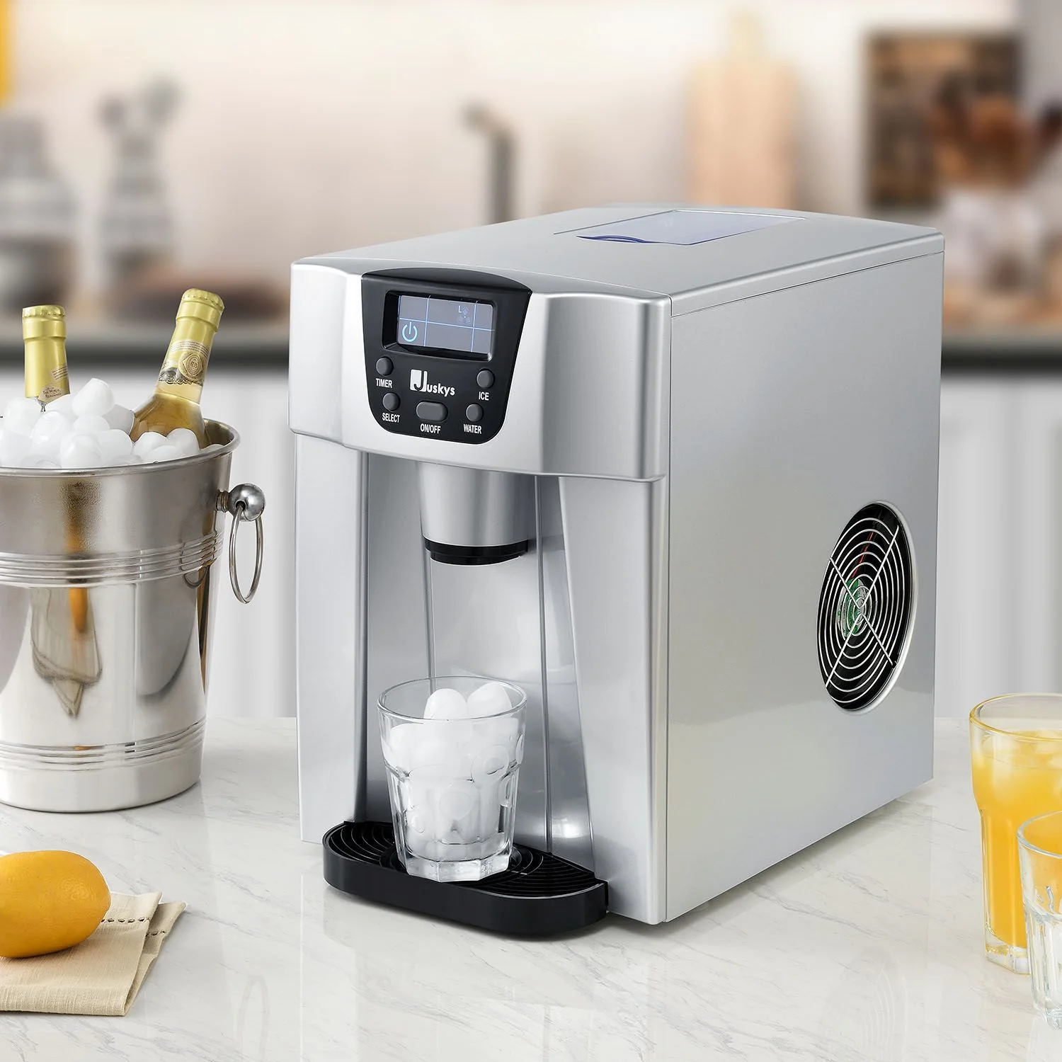 2025 Máquina de hielo PIM200L con dispensador – ¡Refrescate con hielo siempre listo!