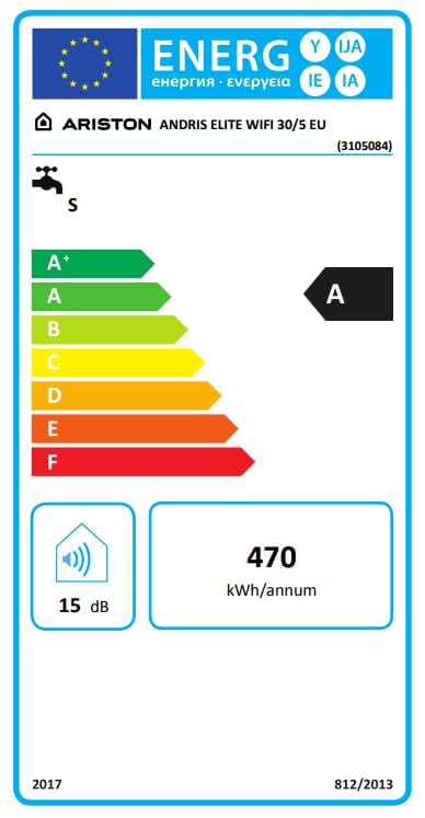 Ariston Scaldabagno Elettrico ANDRIS ELITE WIFI 30/5 EU [Classe di efficienza energetica A] : Amazon.it: Fai da te