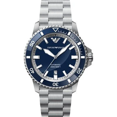 Emporio Armani Sea Explorer Blue Dial Silver Steel Strap Watch  AR60079