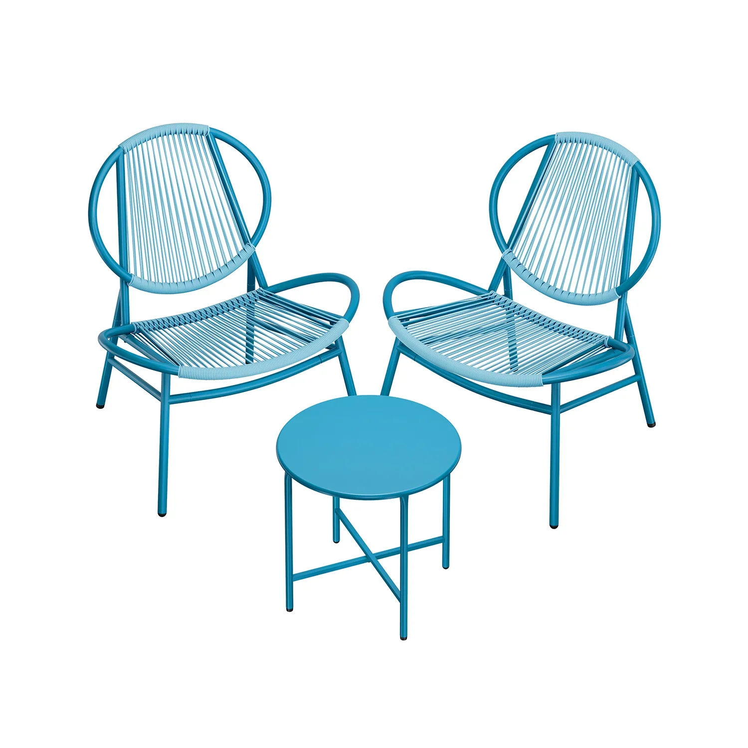 Conjunto Muebles de Jardín Sillas Acapulco Mesa Auxiliar y Sillas