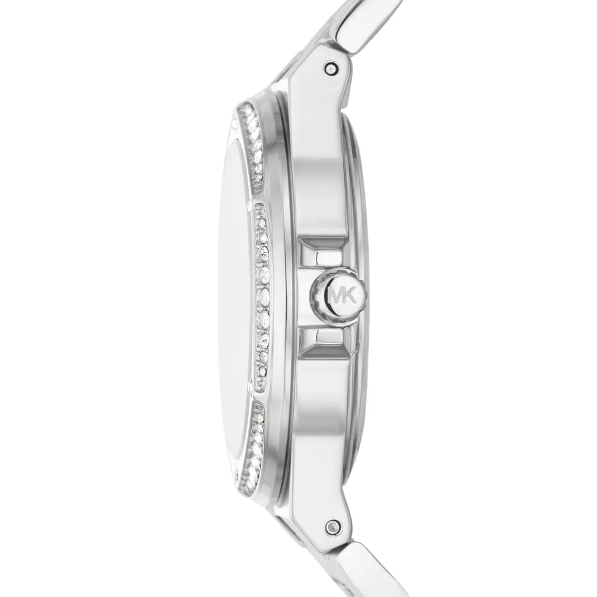 Michael Kors Lennox Pavé Logo Silver-Tone Women's Watch - MK7234