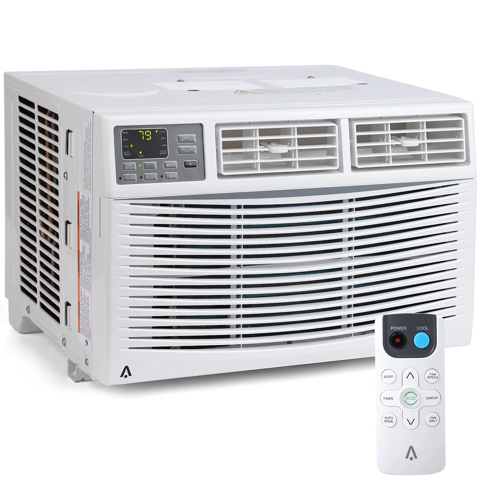 12000btu Window Air Conditioner With Wi-fi Enabled, Remote Control, Cooling Up To 550sq.ft, 115v Wall Mounted Window Ac Units For Rooms, Dehumidifier, Fan, Reusable Filter
