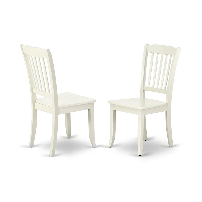 East West Furniture Kitchen Table Set- A Round Dining Table and Dining Room Chairs, Linen White (Pieces Options)