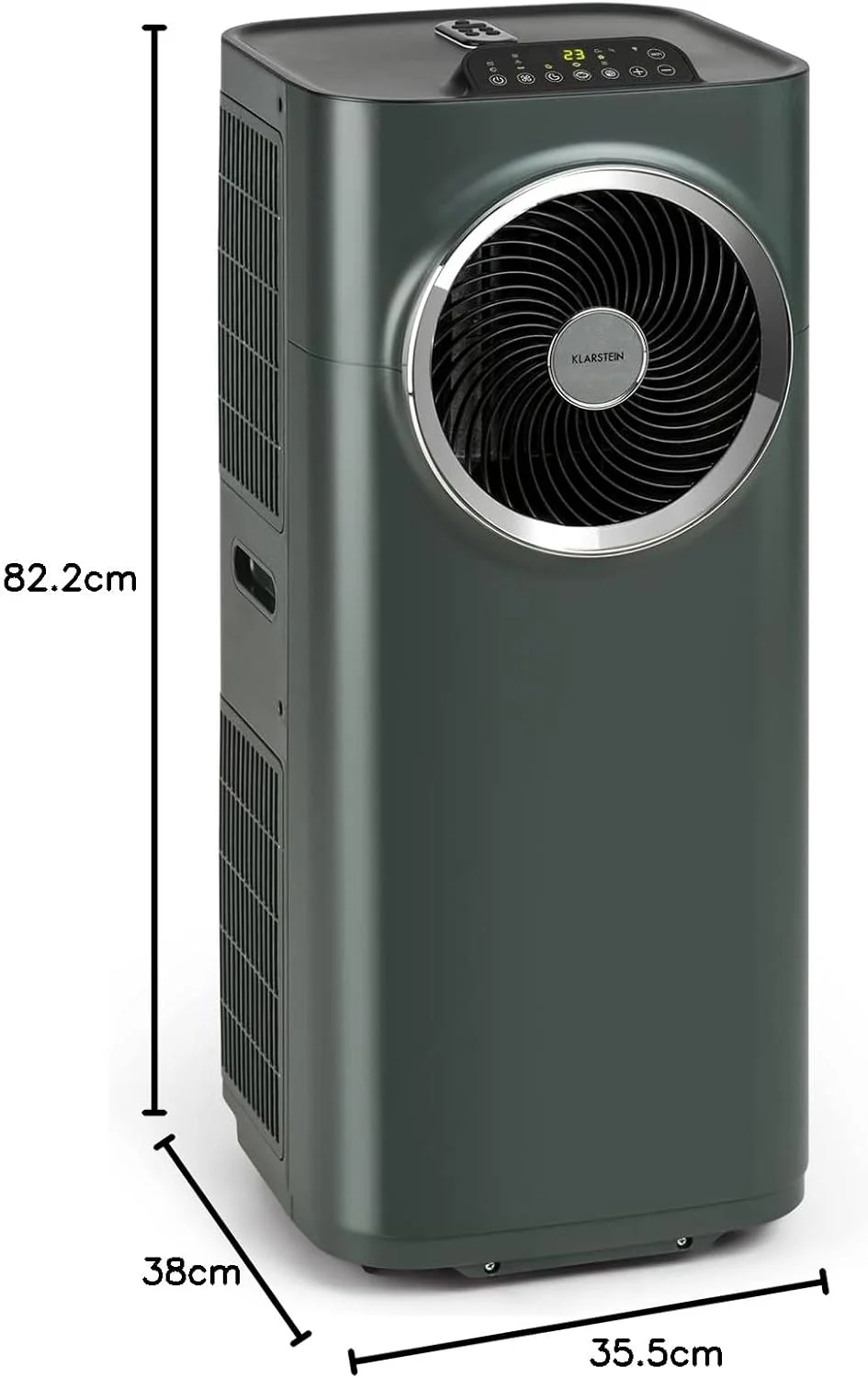 Klarstein Mobile Klimaanlage mit Abluftschlauch, 5-in-1 Klimagerät, Ventilator, Luftentfeuchter, Luftreiniger & Nachtmodus, App-Steuerung, Kleine & Portable, für Wohnung & Büro, 12000 BTU