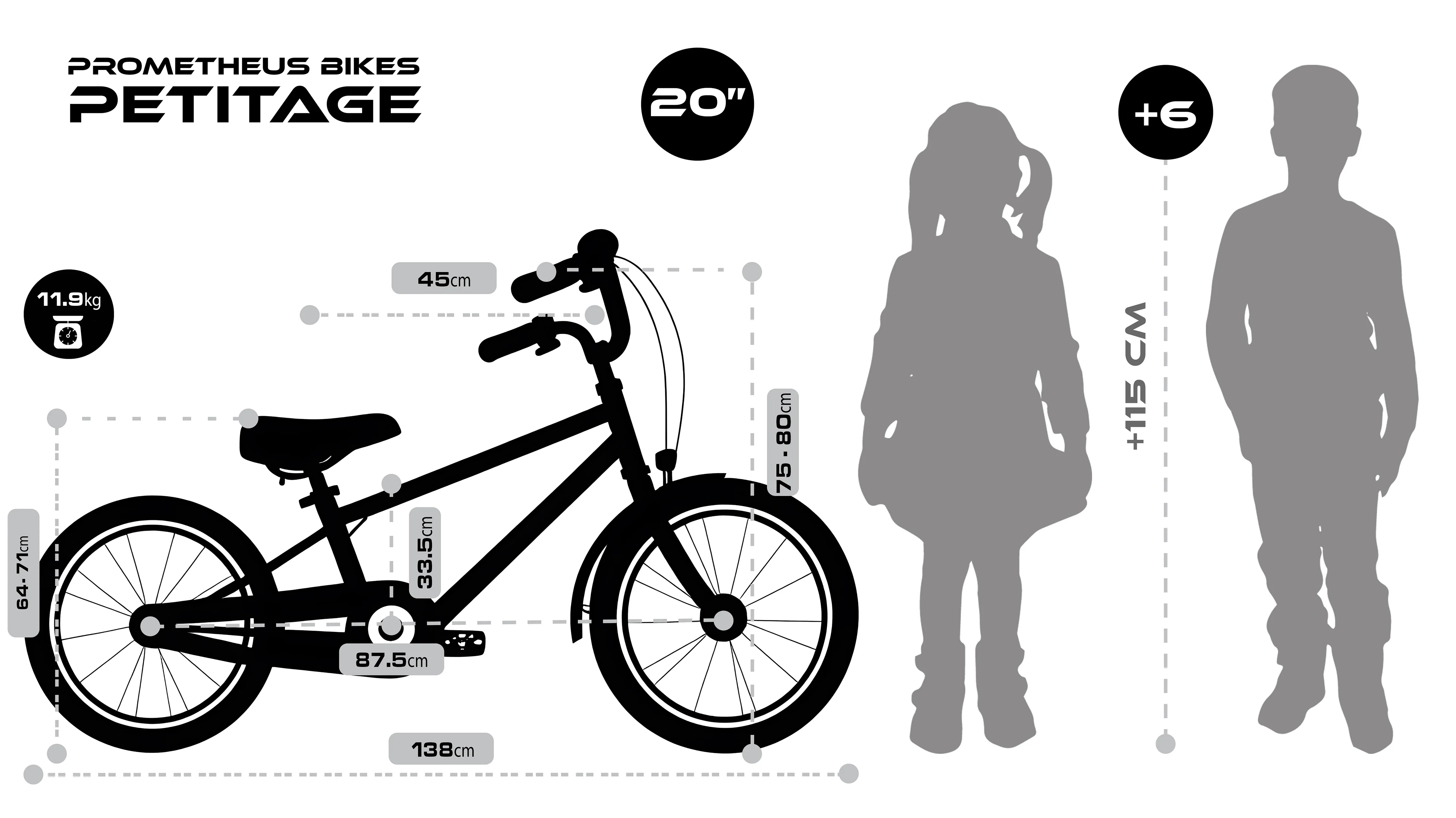 2025 Bicicleta Infantil Retro de 20 Pulgadas, Negra, para Niños de 6 a 7 Años