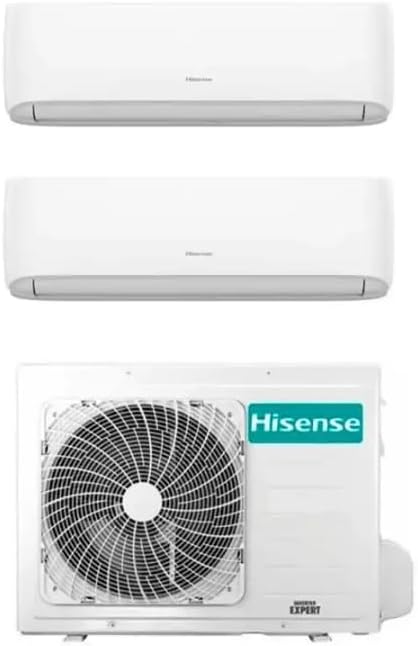 Inversor de aire acondicionado Hisense Hi Comfort Wi-Fi Dual Split 9000 + 12000 Btu 2AMW42U4RGC R-32 A++
