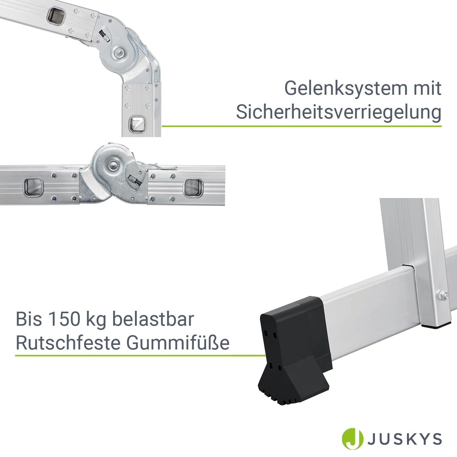 2025 Escalera multifuncional de aluminio 3,6 m – Versátil, estable y compacta