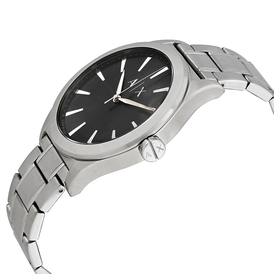 Armani Exchange Three-Hand Black Dial Silver Watch - AX2320