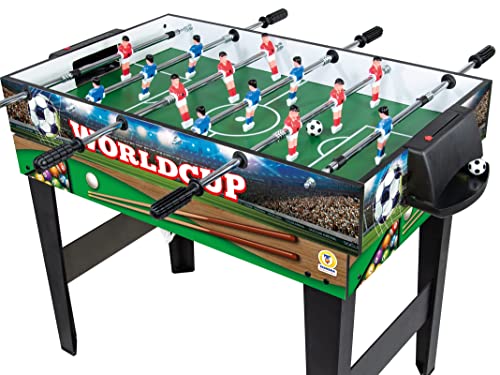 Teorema 67359   Tavolo da Gioco 4 in 1 in Legno, Calciobalilla, Ping Pong, Air Hockey, Biliardo, Dimensioni 96x86x68 : Sport e tempo libero
