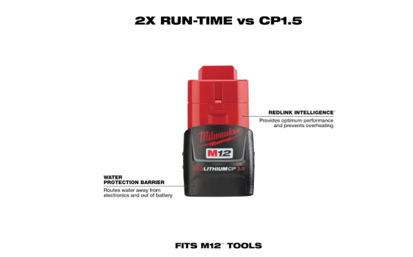 48-11-2430 M12 12-Volt 3.0Ah Lithium-Ion Compact Battery Pack