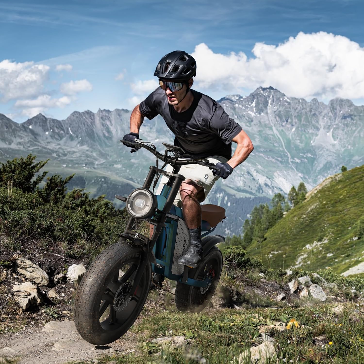 JANSNO Electric Bike for Adults X60, 1500W Brushless Dual Motor, 21-50MPH Cruising Range,48V 23Ah, 20Miles Electric Motorcycle, NFC Unlocking Function, UL2849 All Terrain for Mountains, Snow, Sand