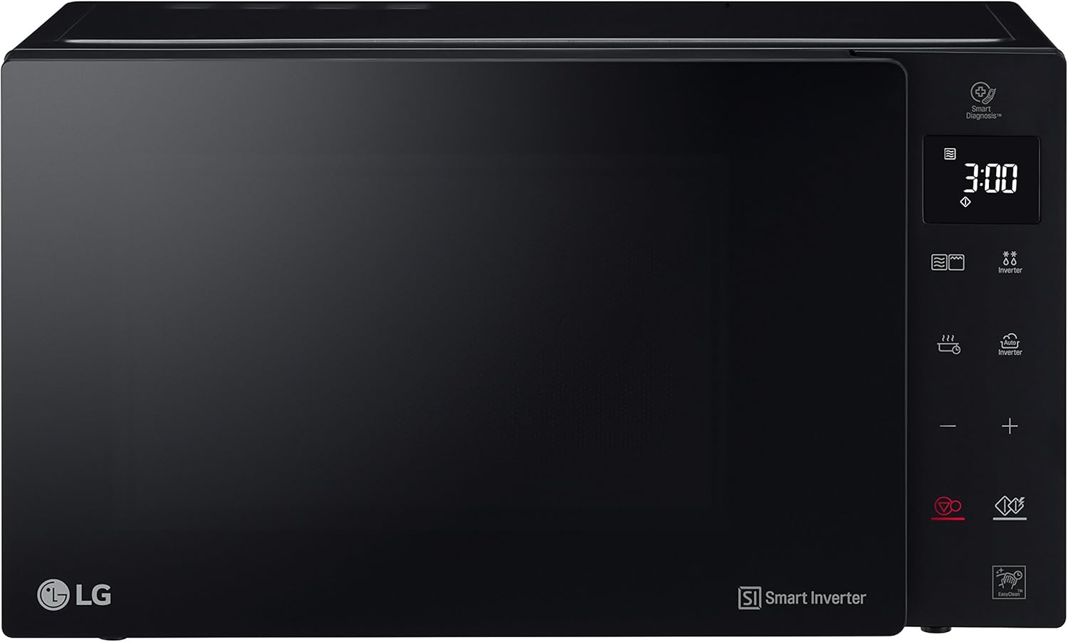 LG MH6535GIS Mikrowelle mit Inverter Technologie & Quarz Grill, 25 Liter Kapazitt, 1000 W, Automatikprogramme, einstellbare Leistungsstufen für optimales Garen und EasyClean-Funktion, Schwarz