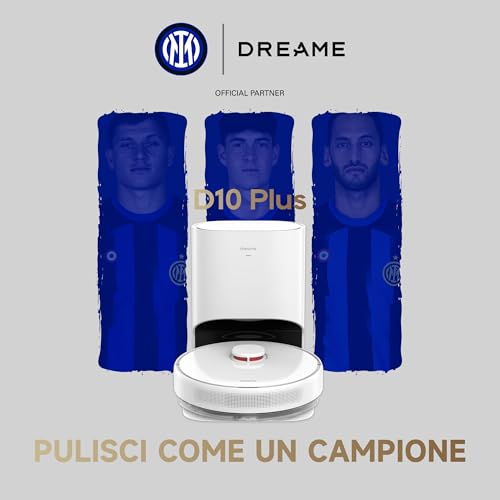 dreame D10 Plus Robot Aspirapolvere Lavapavimenti con Svuotamento Automatico Polvere, Navigazione LiDAR Rilevamento Ostacoli, Aspirazione 4000Pa Tappeti Peli Animali, Autonomia 170min, WiFi/Alexa/APP : Casa e cucina