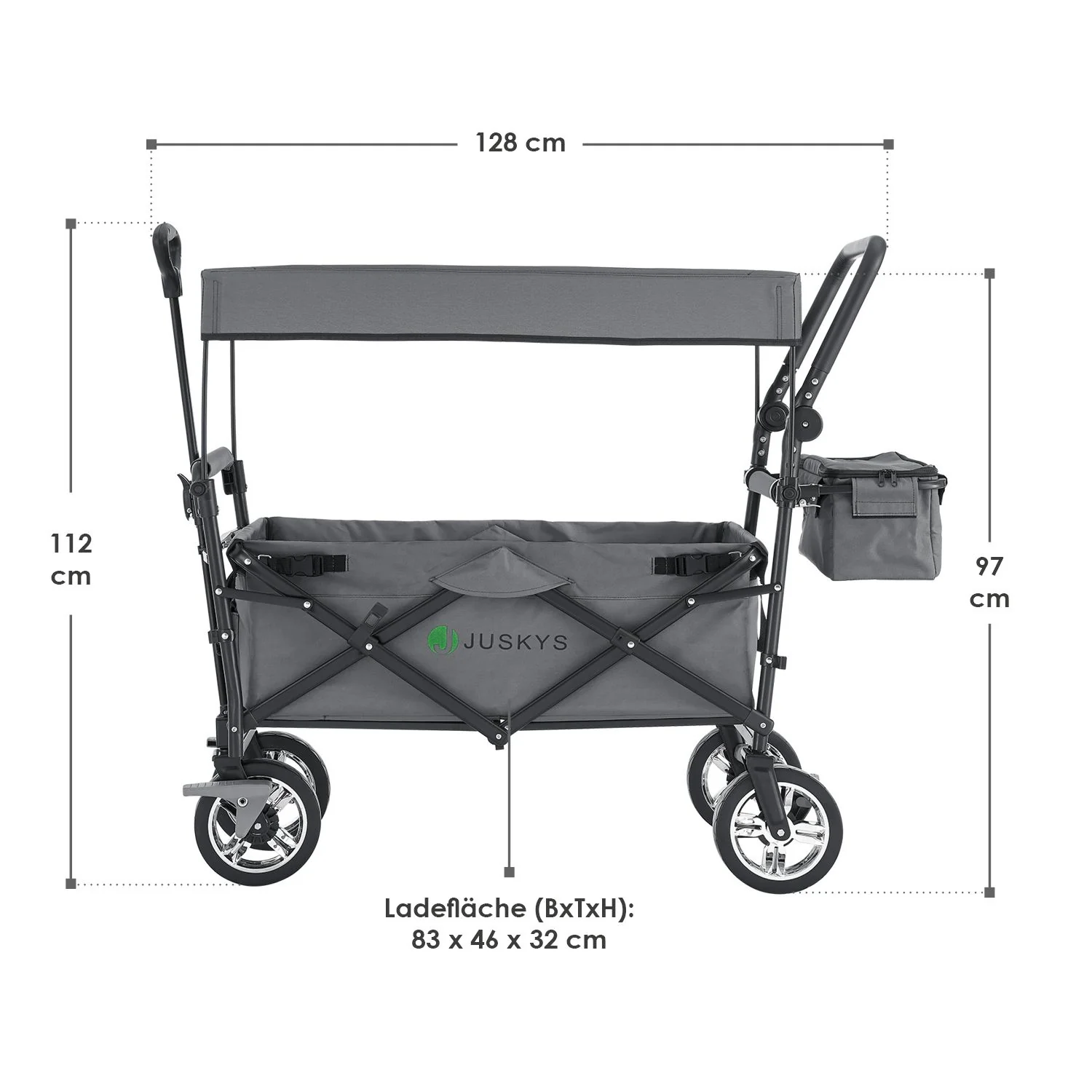 2025 Carro plegable con techo y bolsa