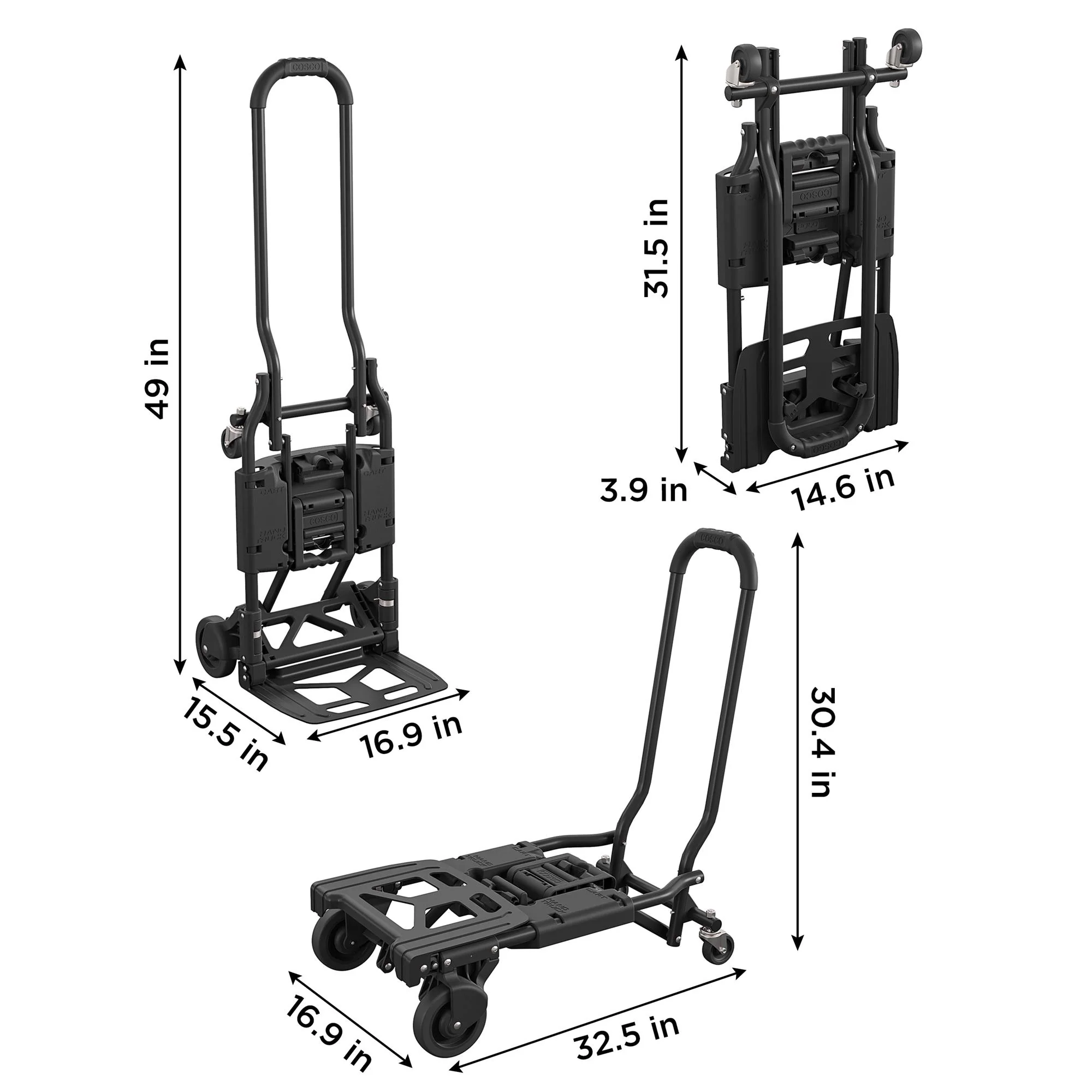 2025 Carretilla plegable multifuncional Shifter 2 en 1
