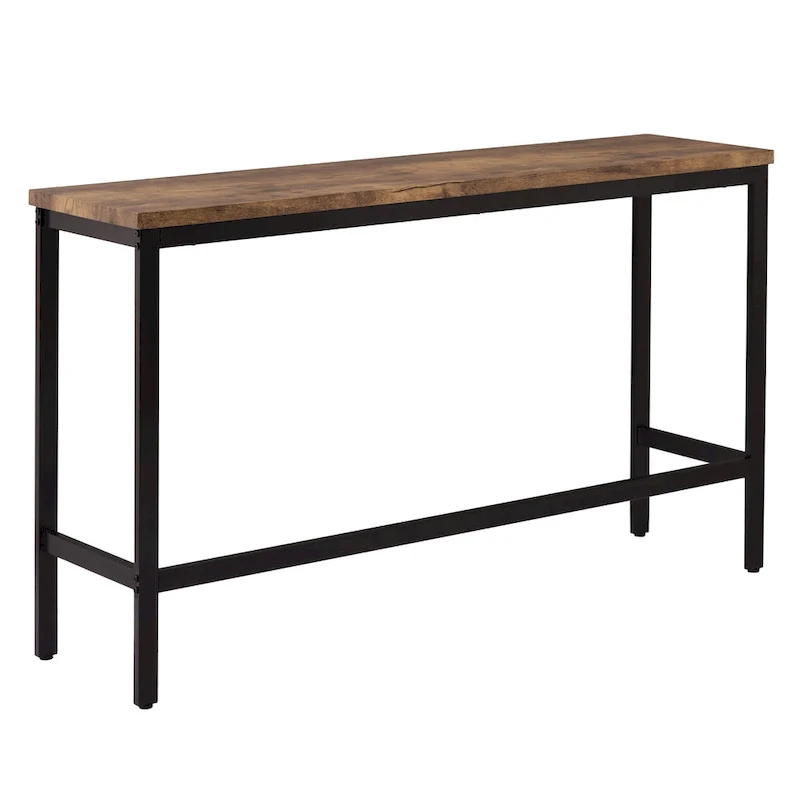 Extra Long Dining Table Set with 3 Stools Pub