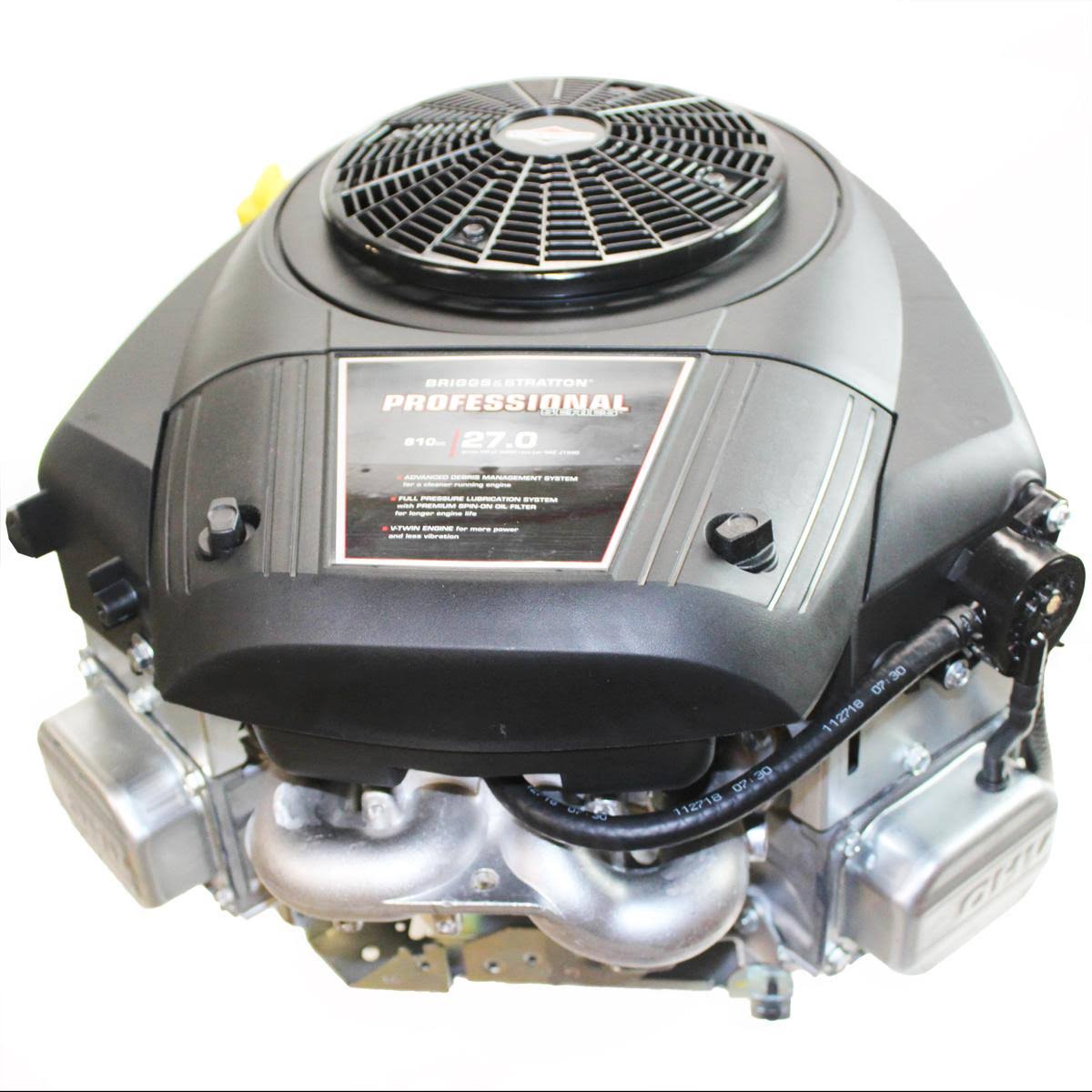 27HP Vertical Engine with 1′′x3-5/32′′ Shaft, Electric Start, 16 Amp, Fuel Pump, Oil Filter – Cast Iron Sleeve