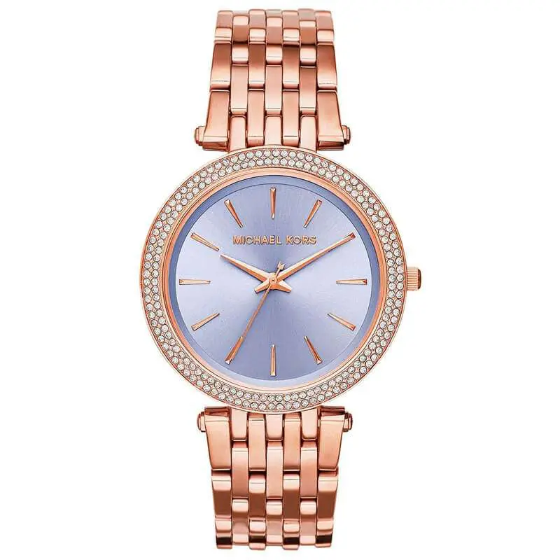Michael Kors Darci Purple Dial Rose Gold-Tone Women's Watch - MK3400