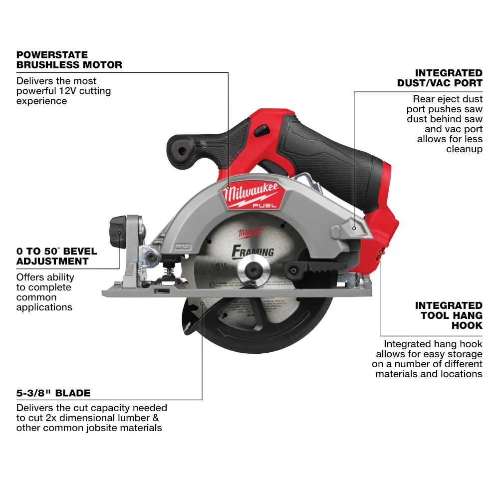 Milwaukee 2521-20 M12 FUEL 5-3/8