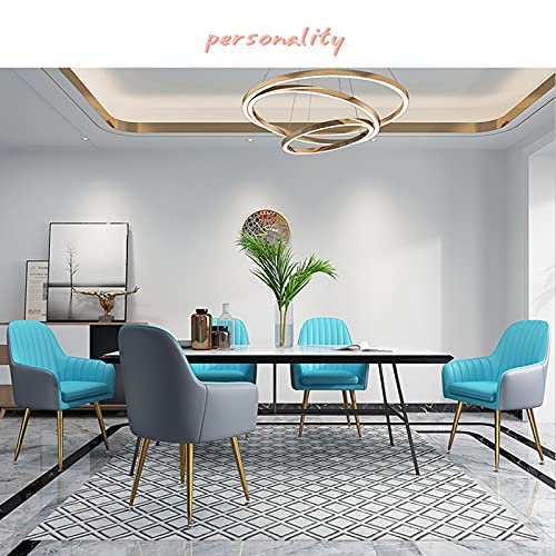 RXBD Moderno Sala da Pranzo Vivente Poltrone d'accento, Ecopelle PU Sedile Imbottito con Schienale Bracciolo Ospite del Club con Gambe in Metallo Color Oro (Color : Pink White) : Amazon.it: Casa e cucina