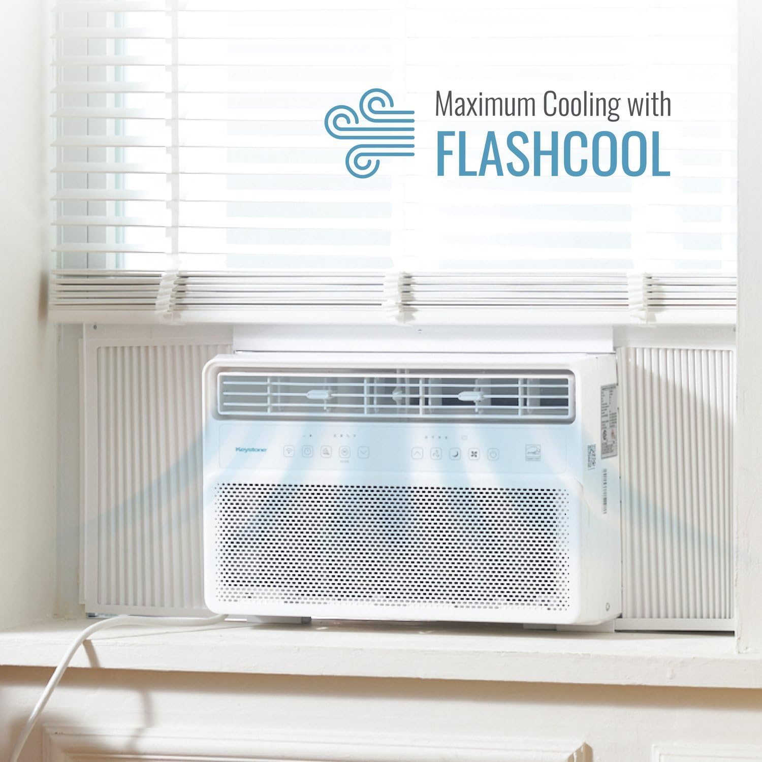 Keystone - Inverter-Klimaanlage 24000 BTU 230 V, Fenstermontiert, leiser Betrieb und hohe Effizienz, Fernbedienung, Wechselstrom-Fenstereinheit für Wohnung, Wohnzimmer