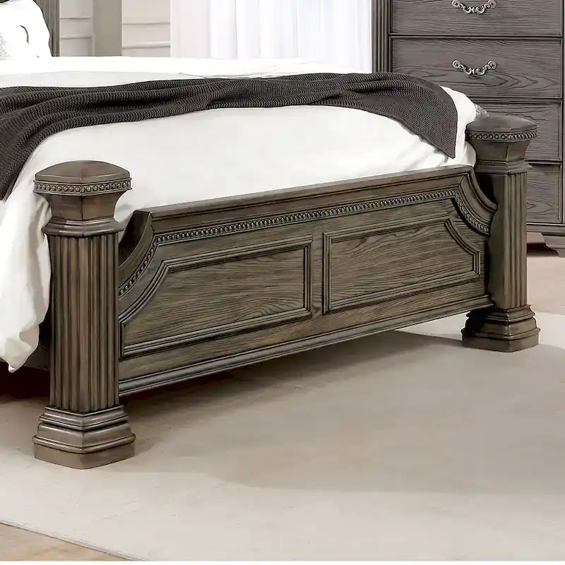 Stroh Traditional Wood 3-piece Poster Bedroom Set with USB by Furniture of America