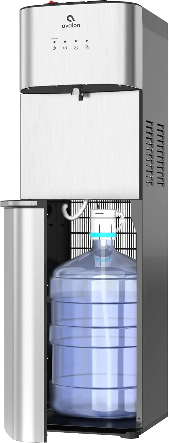 Limited Edition Self Cleaning Water Cooler Water Dispenser - 3 Temperature Settings - Hot, Cold & Room Water, Durable Stainless Steel Construction, Bottom Loading .
