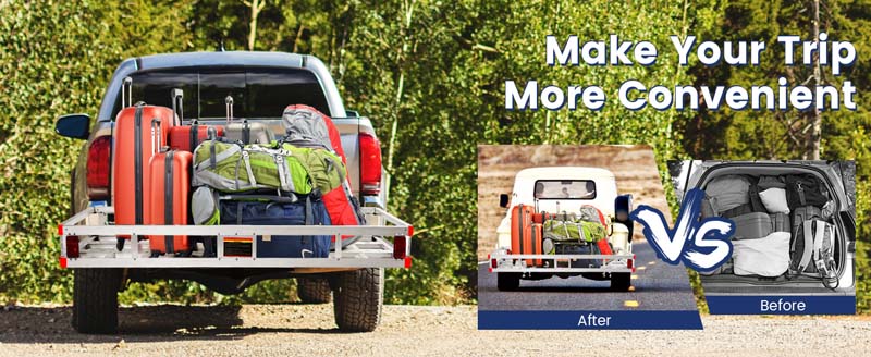 Eletriclife Aluminum Hitch Carrier Truck Luggage Basket Rack