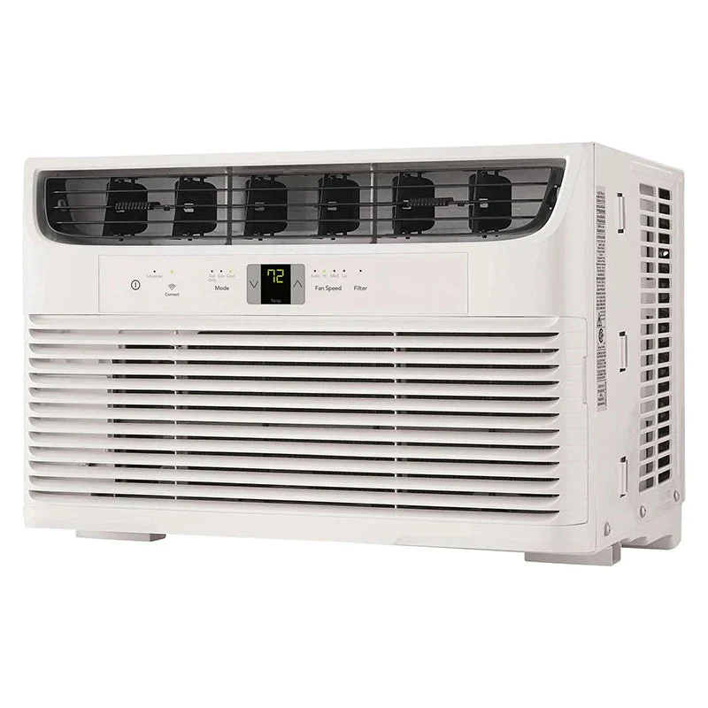 8,000 BTU Window Air Conditioner with WiFi & Remote, Multi-Speed, Eco Mode, White