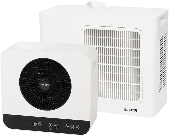 Eurom Split AC3501 Aire Acondicionado Con Wifi + Aplicación Para Caravanas, Camping, Barco, Autobús | Móvil Con 3500 BTU, Capacidad de Refrigeración Máx. 24 m³