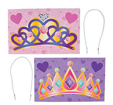 Valentines Day Exchange Cards | TIARA CROWNS | 24 PACK 20013