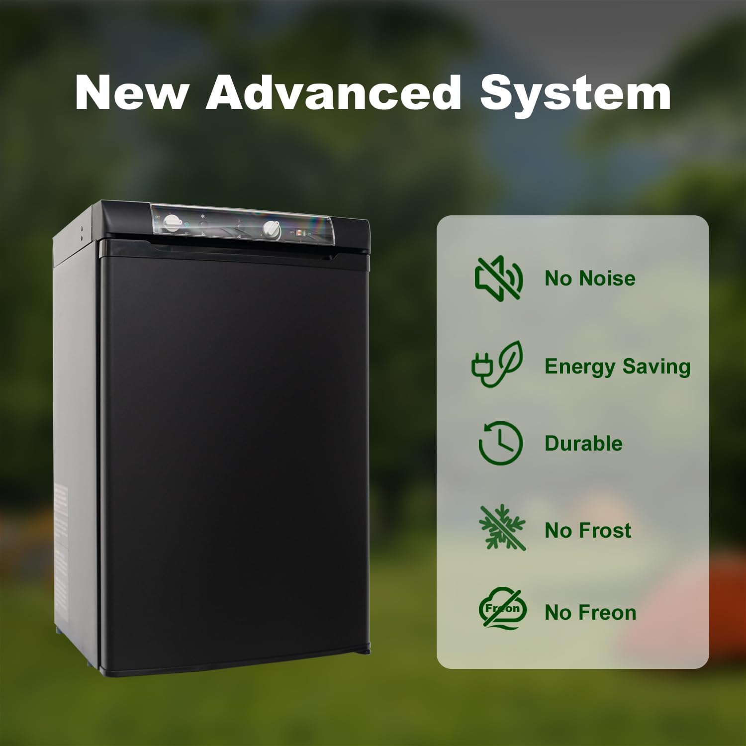 SMETA Nevera Camping Gas 100L, Nevera Trivalente 12V/220V Gas, Frigorífico 12V, Silencioso Refrigerador Combinado para Camping, Caravana, Garage, Mobile Home, Dormitorio, Negro