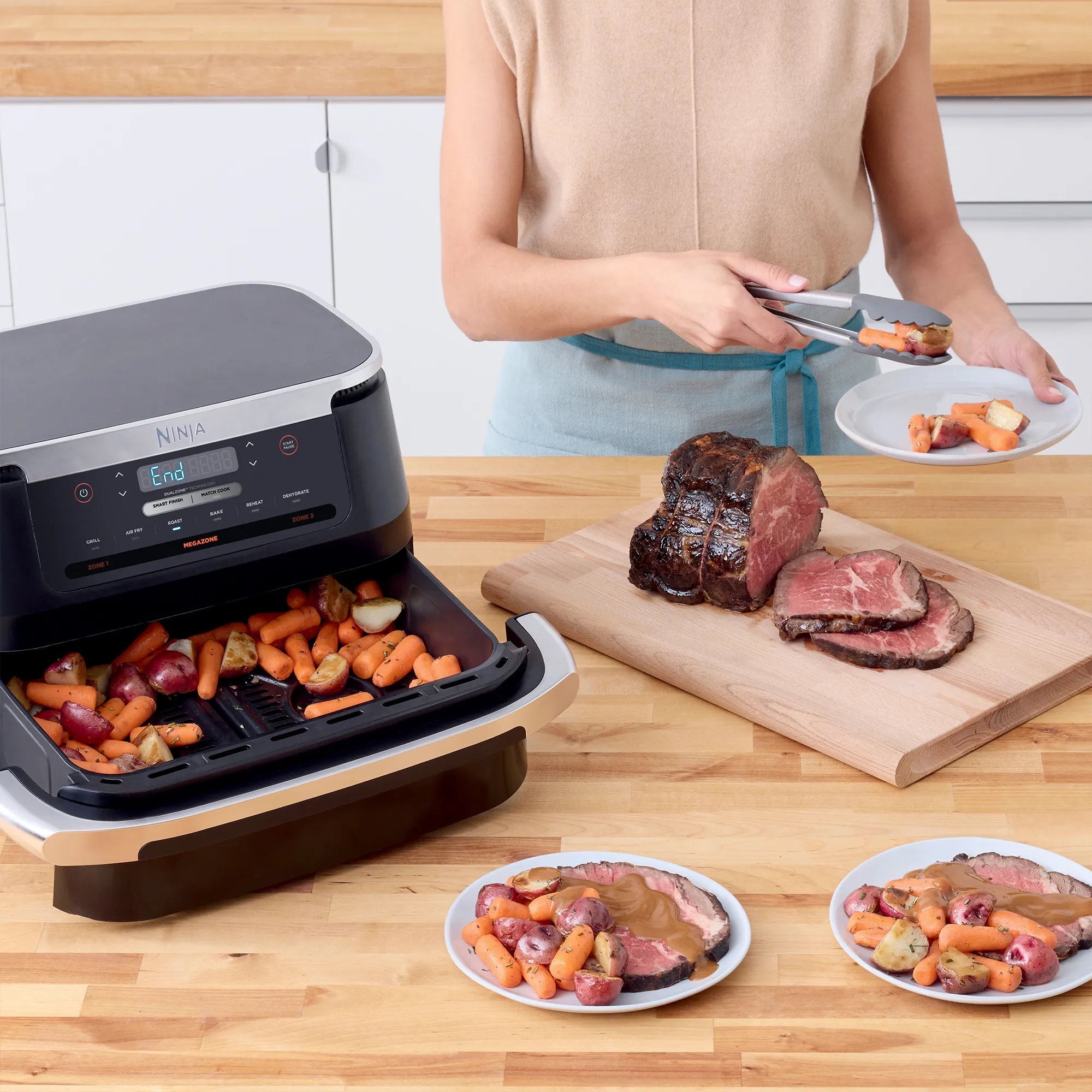 2025 Freidora de aire Ninja FlexDrawer™ con MegaZone™ de 6,6 L