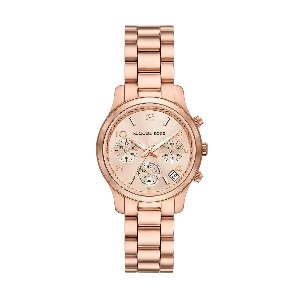 Michael Kors Mini Runway Chronograph Rose-gold Women's Watch - MK7327
