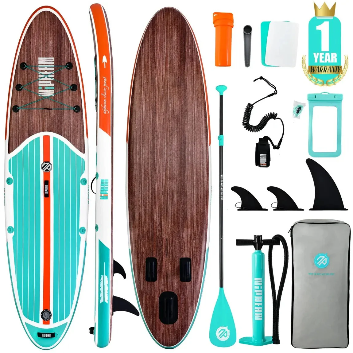 Niphean Inflatable Stand Up Paddle Board with SUP Accessories