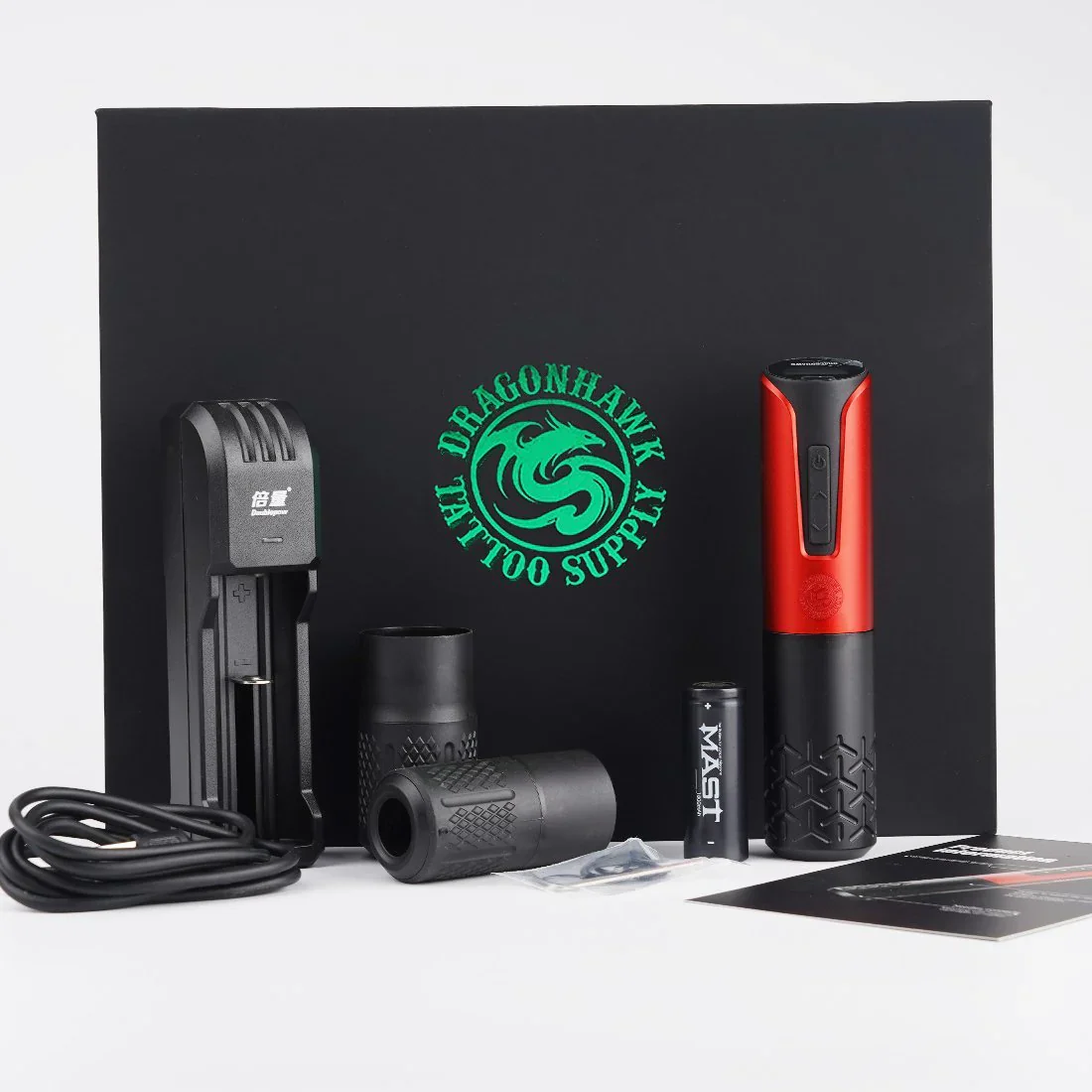 Máquina de Tatuaje Rotativa Inalámbrica Dragonhawk con Baterías Reemplazables