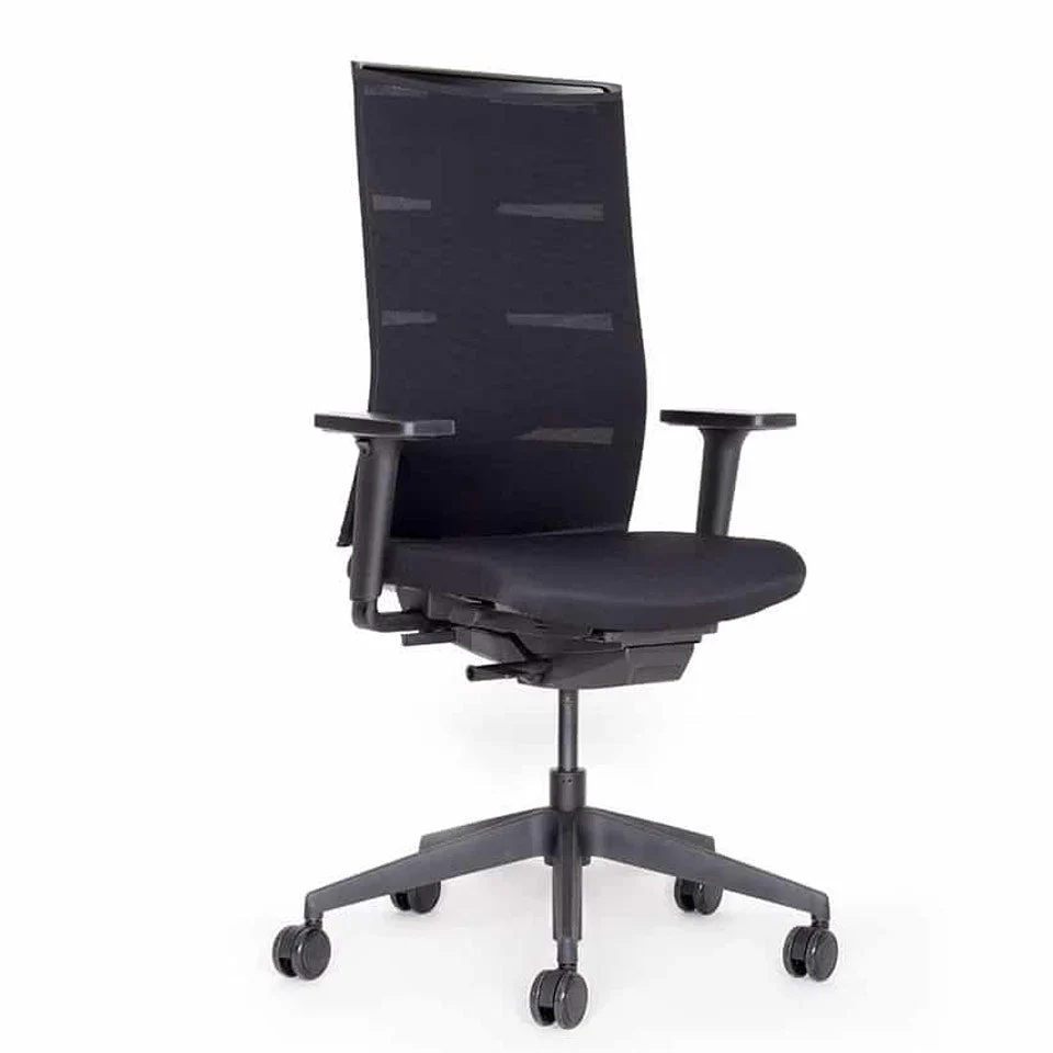 2025 Silla de Oficina Ergonómica lento Agilis MT12 con Base de Patas en Cruz Negra – Garantía de 30 Años – Fabricada en Alemania